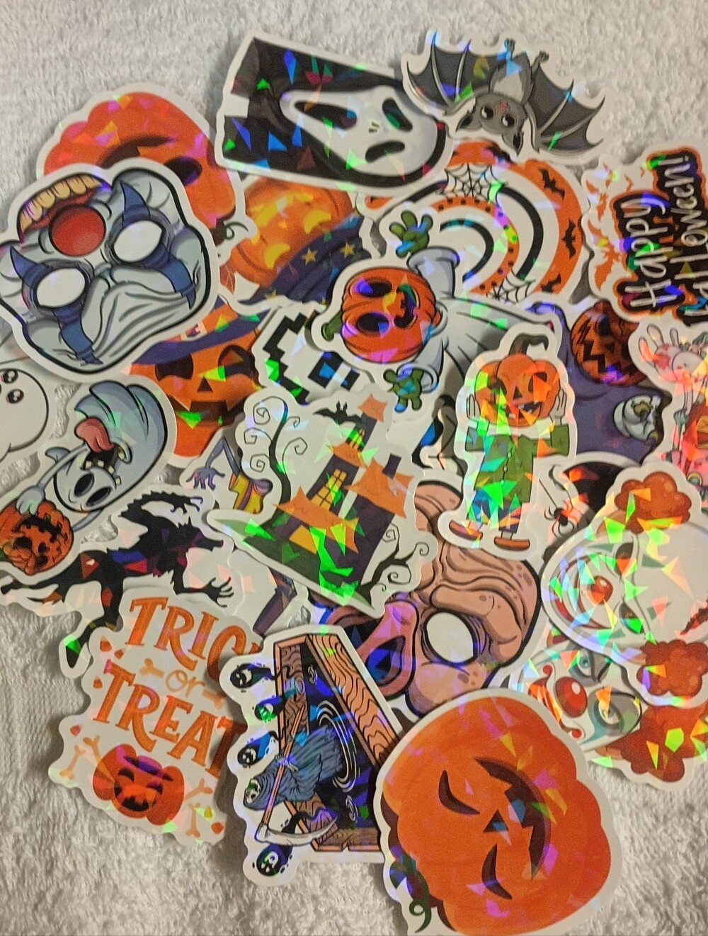 25 Piece Halloween Iridescent Stickers Set